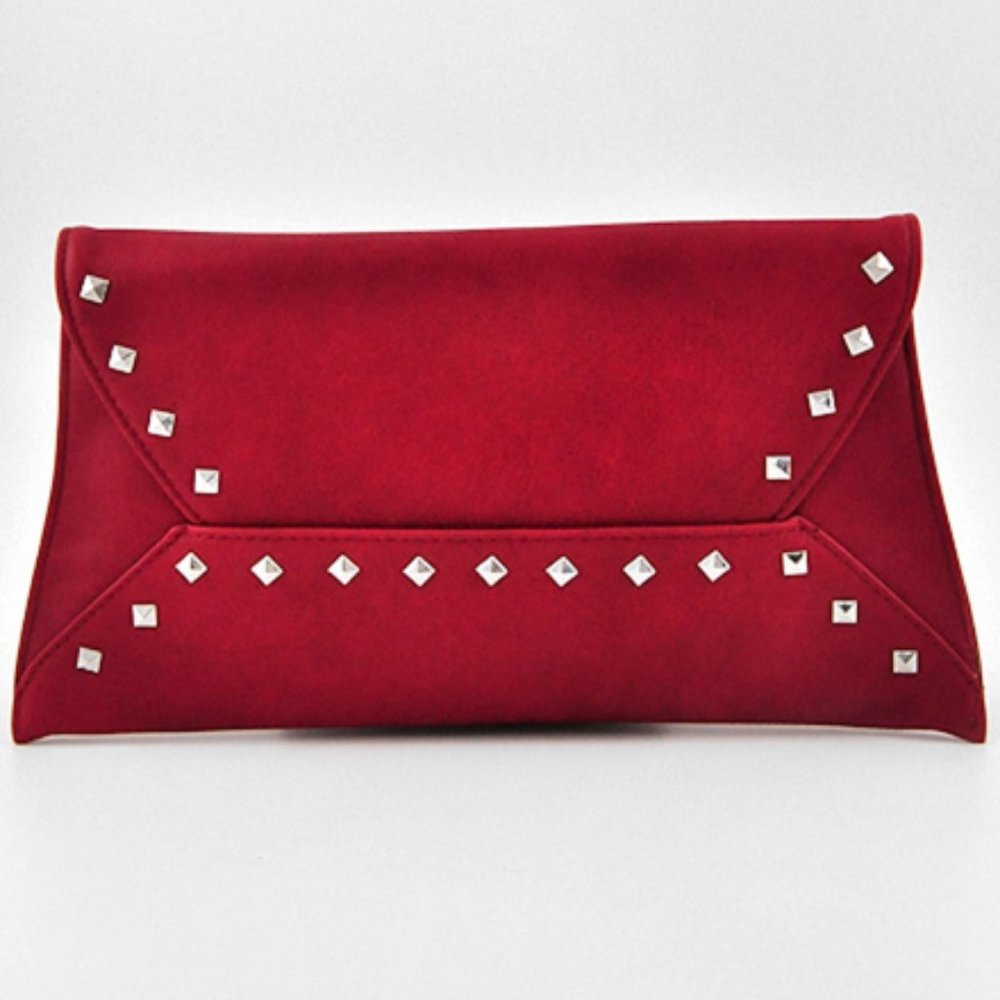 Red Leatherette Evening Bag